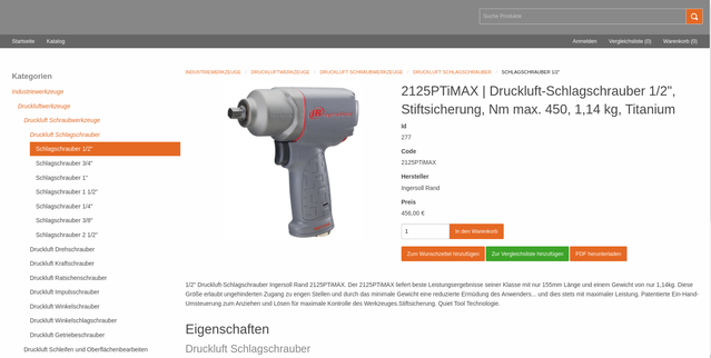Der Webkatalog zum Alterra PIM-System